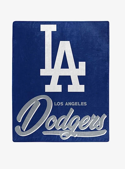 MLB Los Angeles Dodgers Signature Raschel Throw Blanket