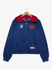 Marvel Spider-Man Women's Active Quarter Zip Hoodie — BoxLunch Exclusive