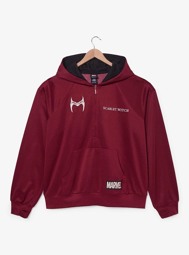 Marvel Scarlet Witch Active Women's Plus Quarter Zip Hoodie — BoxLunch Exclusive