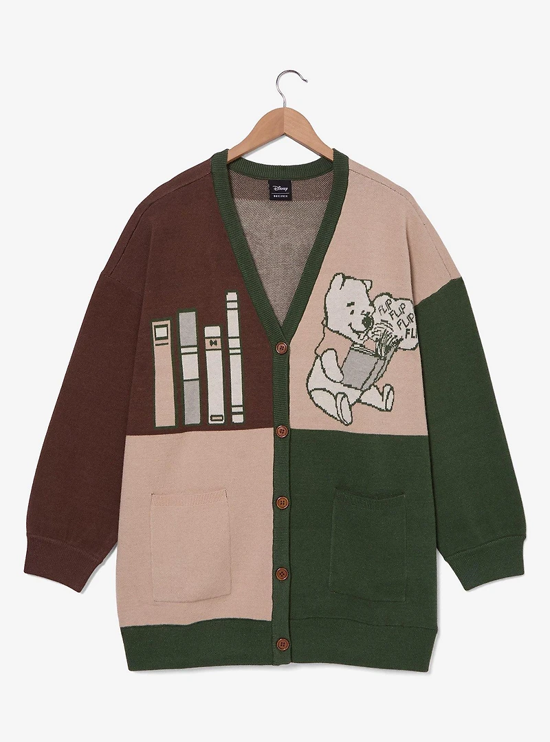 Disney Winnie the Pooh Reading Bear Women's Plus Cardigan — BoxLunch Exclusive