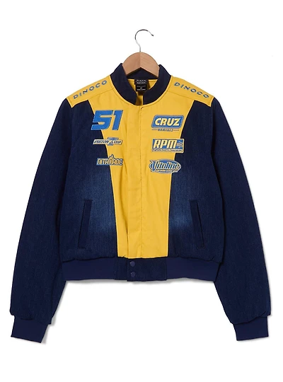 Disney Pixar Cars 3 Cruz Ramirez Women's Cropped Denim Moto Jacket - BoxLunch Exclusive