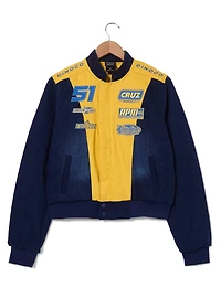 Disney Pixar Cars 3 Cruz Ramirez Women's Cropped Denim Moto Jacket - BoxLunch Exclusive