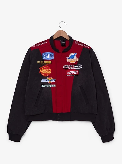 Disney Pixar Cars Lightning McQueen Cropped Women's Plus Denim Moto Jacket - BoxLunch Exclusive