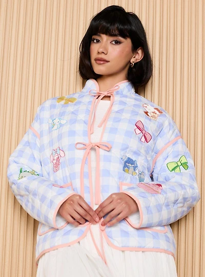 Sanrio Hello Kitty and Friends Gingham Quilted Women's Jacket - BoxLunch Exclusive