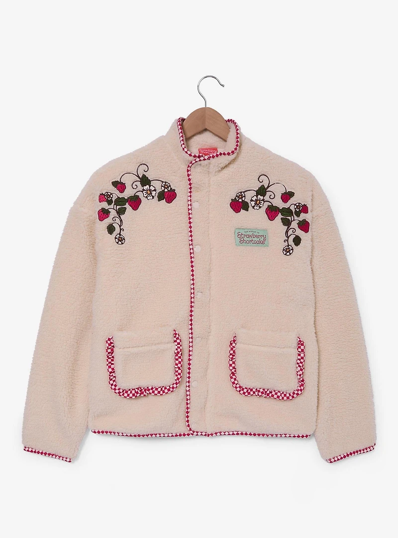 Strawberry Shortcake Embroidered Berries Women's Sherpa Jacket - BoxLunch Exclusive