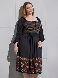 Disney The Emperor's New Groove Smocked Plus Dress — BoxLunch Exclusive