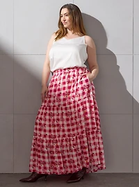 Strawberry Shortcake Gingham Plus Maxi Skirt — BoxLunch Exclusive