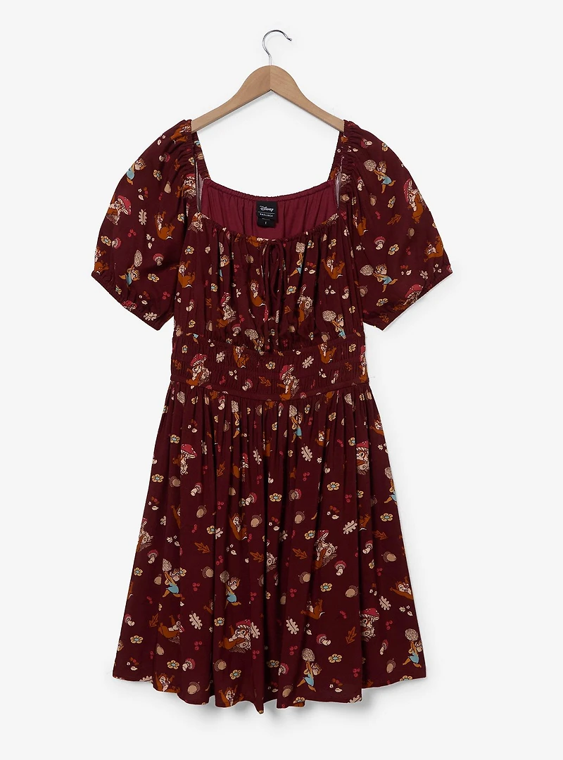 Disney Chip & Dale Fall Foliage Plus Smock Dress - BoxLunch Exclusive