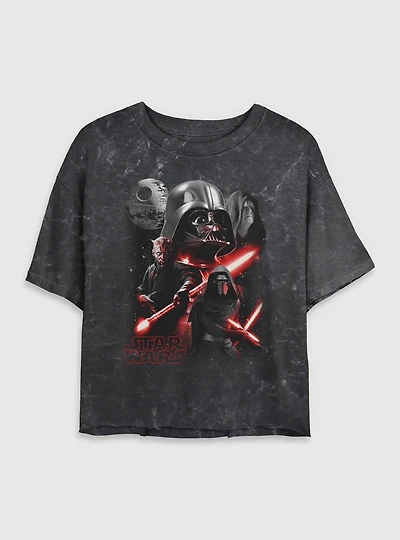 Star Wars Poster Style Mineral Wash Womens Crop T-Shirt