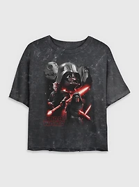 Star Wars Poster Style Mineral Wash Womens Crop T-Shirt