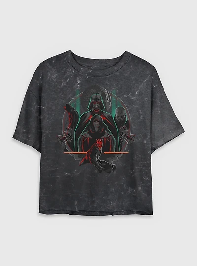 Star Wars Lords Of The Sith Mineral Wash Womens Crop T-Shirt