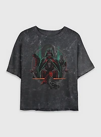 Star Wars Lords Of The Sith Mineral Wash Womens Crop T-Shirt