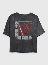Star Wars Maulrats Mineral Wash Womens Crop T-Shirt