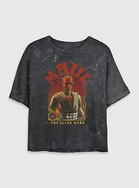 Star Wars: The Clone Wars Maul Nouveau Mineral Wash Womens Crop T-Shirt