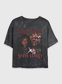 Star Wars Darth Maul Sith Lord Mineral Wash Womens Crop T-Shirt