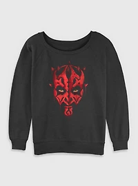 Star Wars Darth Maul Paint  Womens Slouchy Sweatshirt
