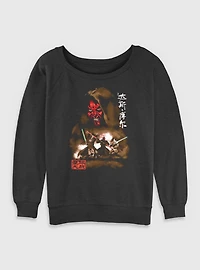 Star Wars Maul Battle Womens Slouchy Sweatshirt