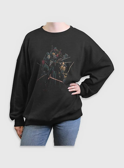 Star Wars Darkside Baddies Womens Oversized Sweatshirt