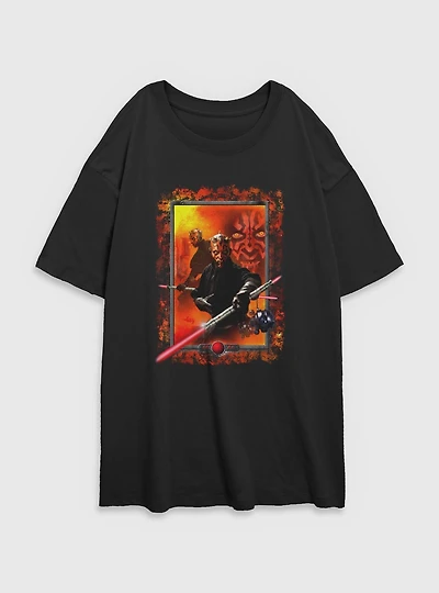 Star Wars Maul Frame Womens Oversized T-Shirt