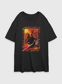 Star Wars Maul Frame Womens Oversized T-Shirt