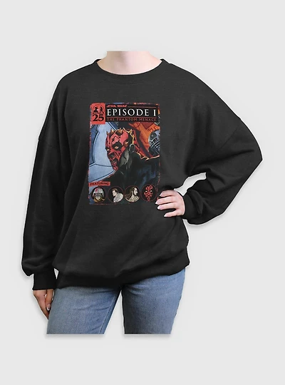 Star Wars Darth Maul Cover Womens Oversized Sweatshirt