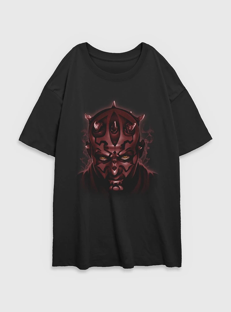 Star Wars Darth Maul Fight Womens Oversized T-Shirt