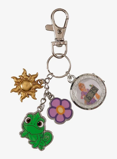 Disney Tangled Pascal & Rapunzel Digital Watch Multi-Charm Keychain - BoxLunch Exclusive