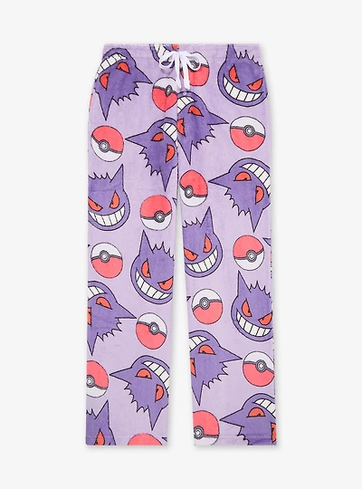 Pokémon Gengar Poké Balls Allover Print Plush Plus Sleep Pants- BoxLunch Exclusive