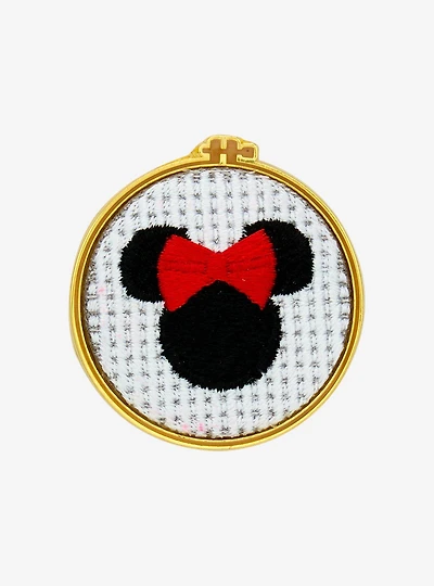 Loungefly Disney Minnie Cross Stitch Enamel Pin — BoxLunch Exclusive