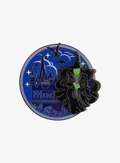 Loungefly Wicked Elphaba Broomstick Glow-in-the-Dark Limited Edition Sliding Enamel Pin — BoxLunch Exclusive