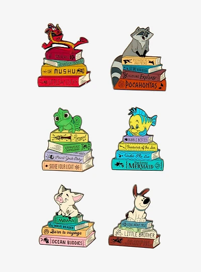 Loungefly Disney Princess Sidekick Book Stack Blind Box Enamel Pin — BoxLunch Exclusive