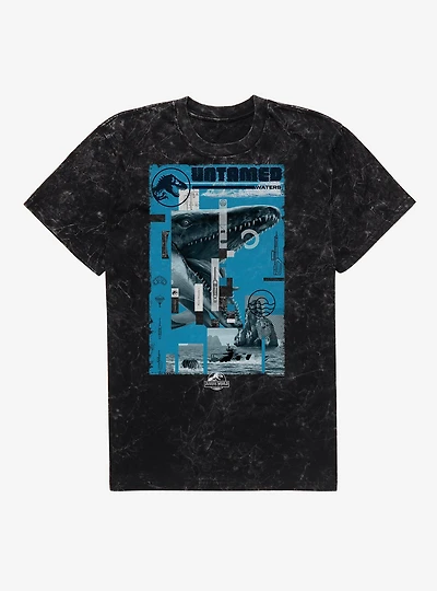 Jurassick World Rebirth Untamed Waters Mineral Wash T-Shirt