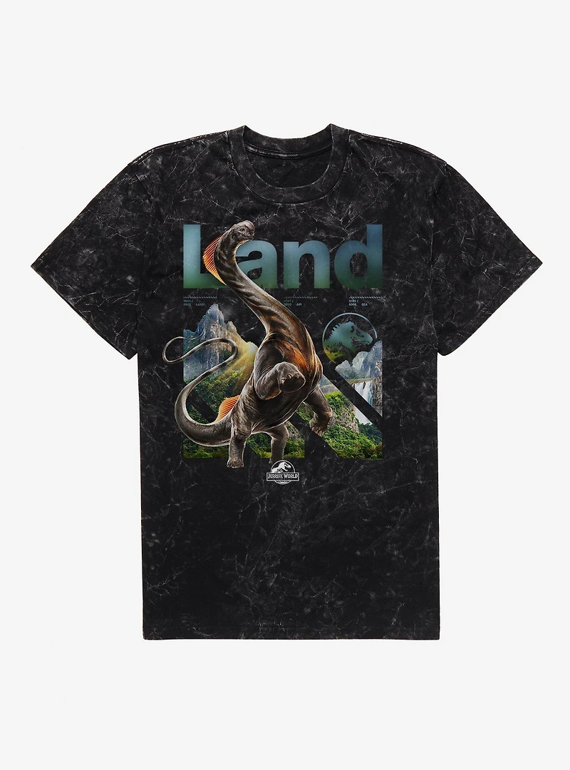 Jurassick World Rebirth Land Titanosaurus Mineral Wash T-Shirt