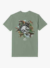 Jurassick World Rebirth Dinosaurs Garment-Dyed T-Shirt