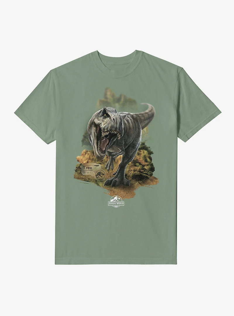 Jurassick World Rebirth T.Rex Garment-Dyed T-Shirt
