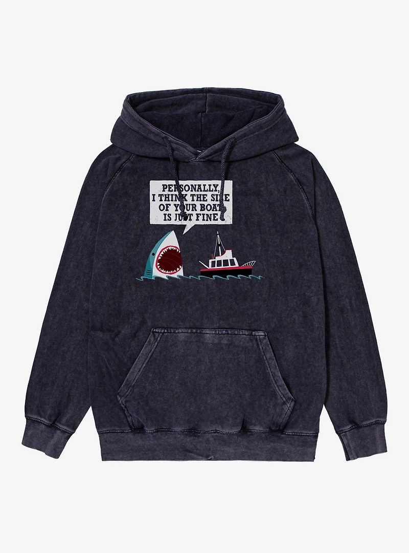 Polite Shark Mineral Wash Hoodie