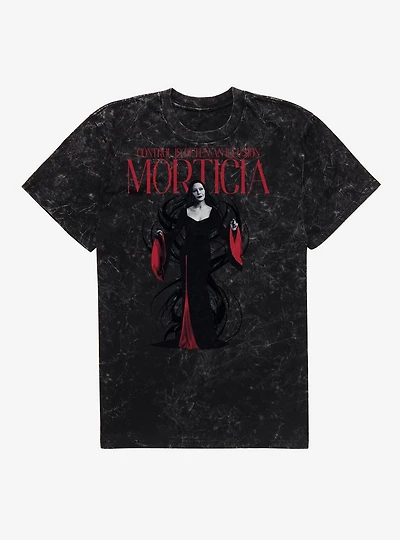 Wednesday Morticia Control Illusion Mineral Wash T-Shirt