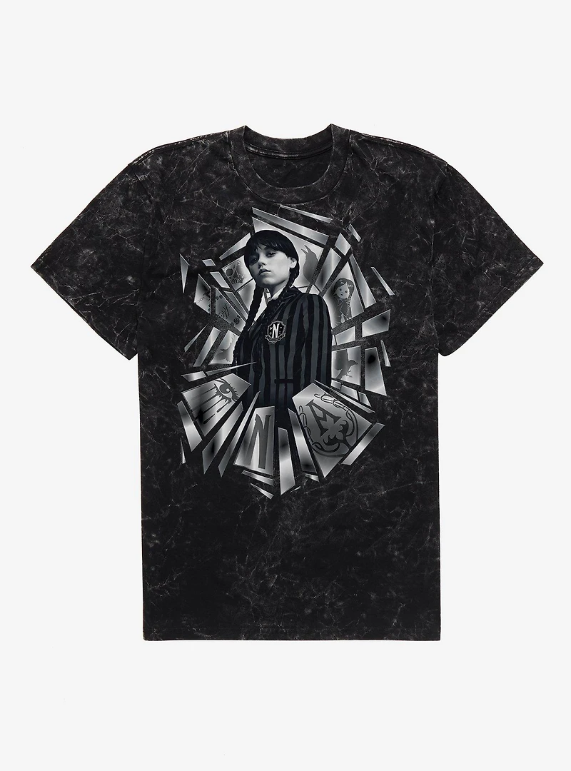 Wednesday Shatter Collage Mineral Wash T-Shirt