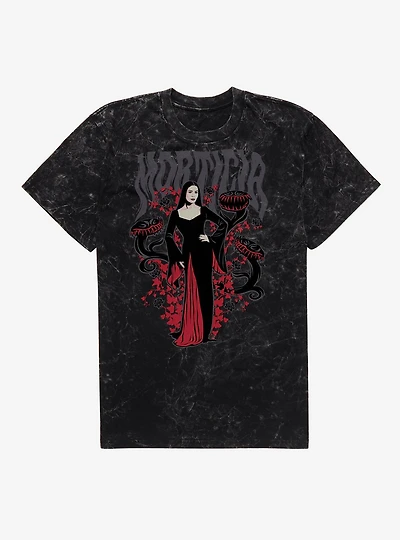 Wednesday Morticia Plants Mineral Wash T-Shirt