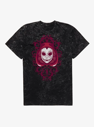 Wednesday Nevermore Mask Mineral Wash T-Shirt