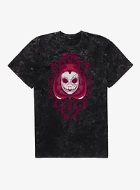 Wednesday Nevermore Mask Mineral Wash T-Shirt