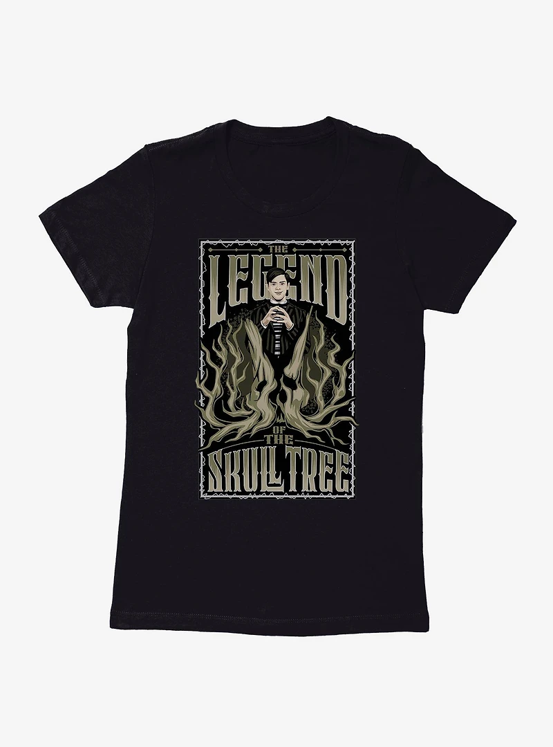 Wednesday The Legend Of Skull Tree Womens T-Shirt