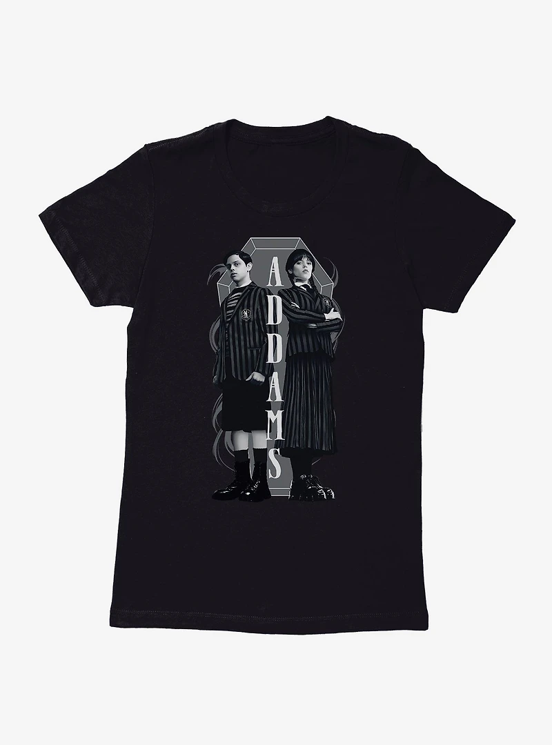 Wednesday Addams Siblings Womens T-Shirt