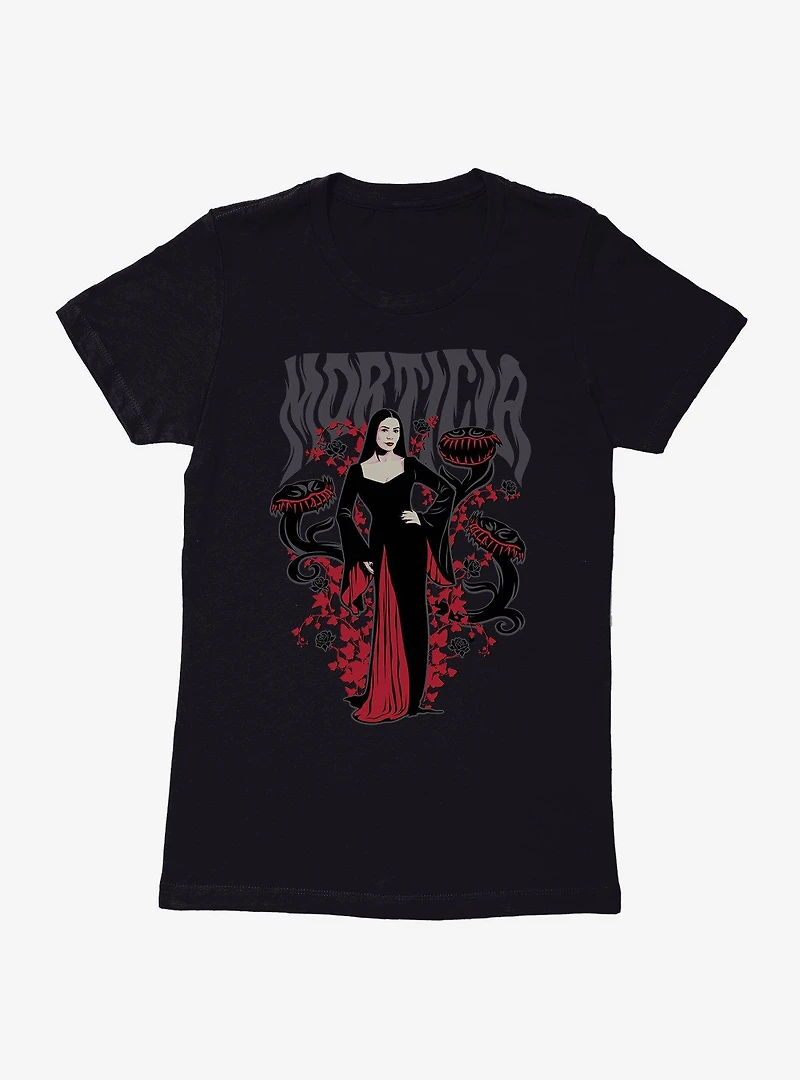 Wednesday Morticia Plants Womens T-Shirt