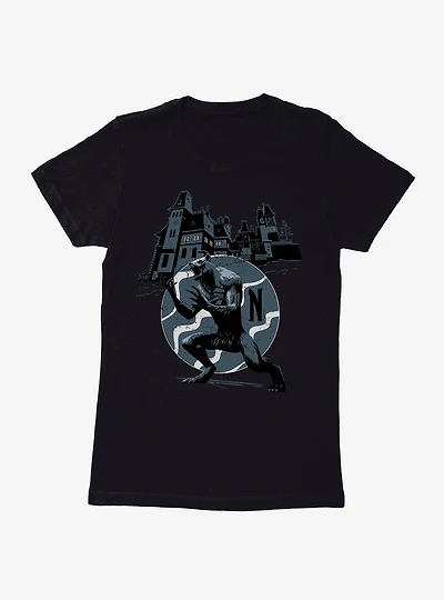 Wednesday Nevermore Werewolf Womens T-Shirt