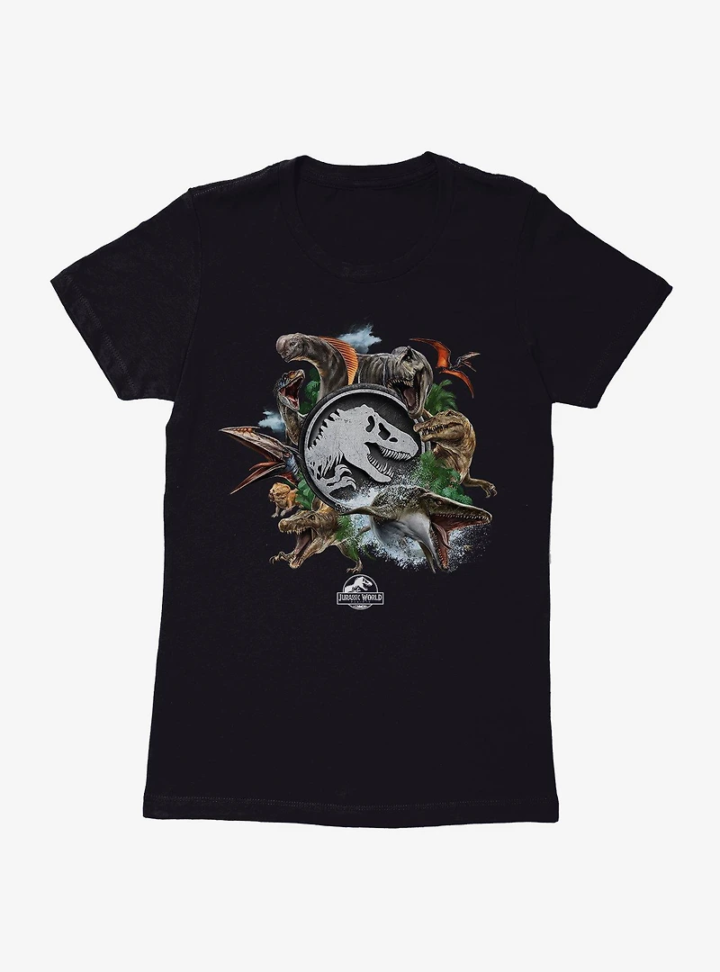 Jurassic World Rebirth Dinosaurs Womens T-Shirt