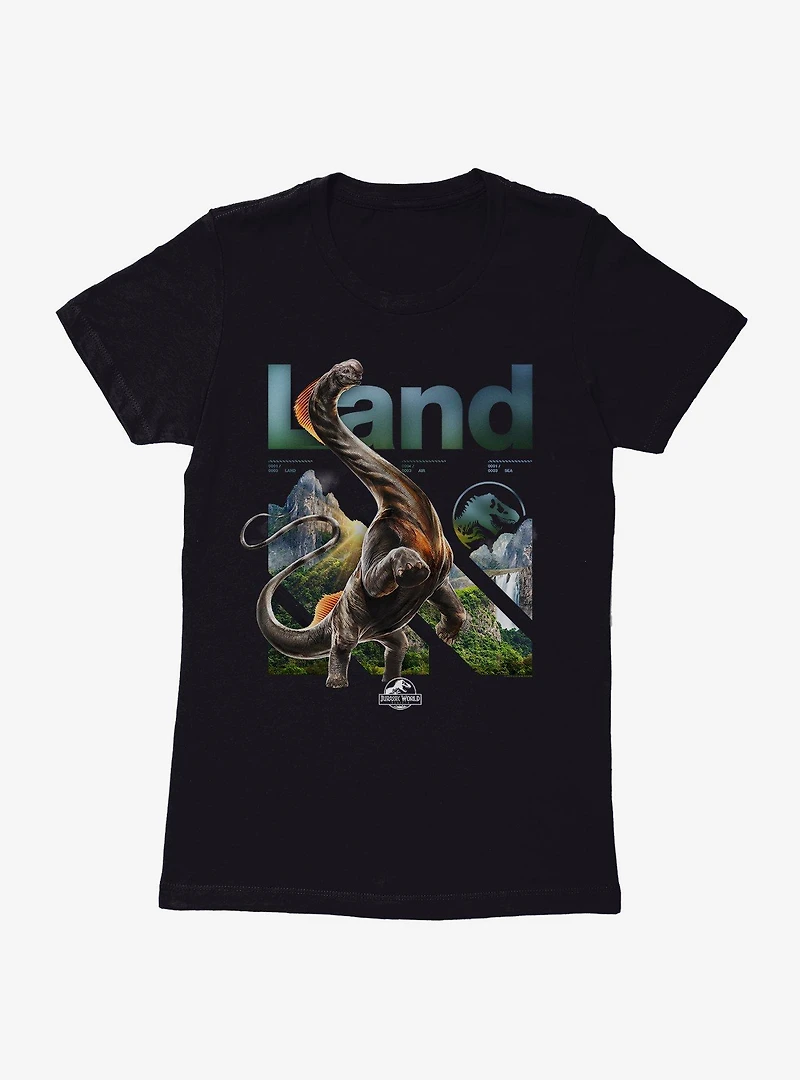 Jurassic World Rebirth Land Titanosaurus Womens T-Shirt
