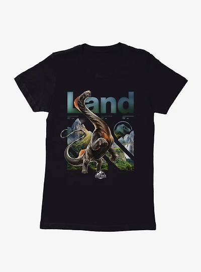 Jurassic World Rebirth Land Titanosaurus Womens T-Shirt