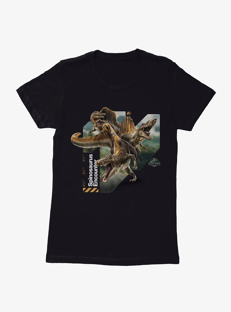 Jurassic World Rebirth Spinosaurs Encounter Womens T-Shirt