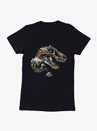 Jurassic World Rebirth Dinosaur Collage Logo Womens T-Shirt